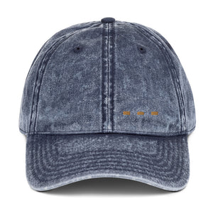 hat + golden dashes embroidery